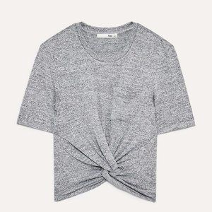 Wilfred Free Subah T-Shirt Front-knot, jersey t-shirt Gray Sz S